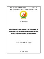 Luận văn Thạc sĩ Y học: Thực trạng nhiễm virus viêm gan B và liên quan một số chứng trạng y học cổ truyền của sinh viên năm thứ nhất Học viện Y Dược học cổ truyền Việt Nam