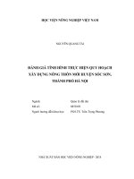 Đánh giá tình hình thực hiện quy hoạch xây dựng nông thôn mới huyện sóc sơn, thành phố hà nội 