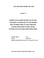 Nghiên cứu sự biến đổi một số chỉ tiêu lâm sàng, vi khuẩn học và thử nghiệm điều trị bệnh viêm tử cung trên đàn lợn nái ngoại nuôi tại một số địa phương khu vực đồng bằng sông hồng 