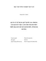Quản lý sử dụng quỹ quốc gia trong giải quyết việc làm cho thanh niên trên địa bàn huyện kinh môn, tỉnh hải dương 