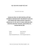 Đánh giá công tác bồi thường, hỗ trợ, tái định cư khi nhà nươc thu hồi đất tại dự án giải phóng mặt bằng đường vành đại 2 (đoạn ngã tư sở, ngã tư vọng) trên địa bàn phường khương thượng, 