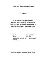 Đánh giá thực trạng và định hướng phát triển hệ thống điểm dân cư theo hướng nông thôn mới huyện hà trung   tỉnh thanh hóa 