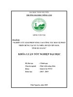 Khoá luận nghiên cứu giải pháp nâng cao công tác bảo vệ phát triển rừng tại xã tả nhìu, huyện xín mần, tỉnh hà giang 