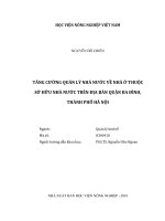 Tăng cường quản lý nhà nước về nhà ở thuộc sở hữu nhà nước trên địa bàn quận ba đình, thành phố hà nội 