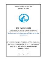 Sử dụng hệ thống bài tập định tính theo hướng trực quan hóa nhằm phát huy tính tích cực trong hoạt động nhận thức của học sinh ở chương