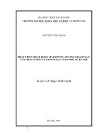 Phát triển hoạt động marketing online khách sạn ứng dụng cho các khách sạn 3 sao phố cổ hà nội 