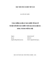 Tăng cường quản lý nhà nước về nhà ở thuộc sở hữu nhà nước trên địa bàn quận ba đình, thành phố hà nội 