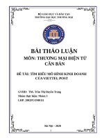 Thảo luận TMĐT  TÌM HIỂU MÔ HÌNH KINH DOANH CỦA VIETTEL POST