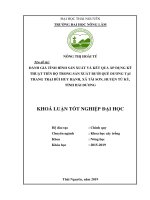 Khoá luận đánh giá tình hình sản xuất và kết quả áp dụng kỹ thuật tiến bộ trong sản xuất bưởi quế dương tại trang trại bùi huy hạnh, xã tái sơn, huyện tứ kỳ, tỉnh hải dương 