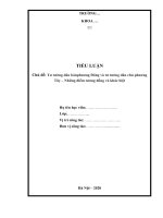 TIỂU LUẬN   tư tưởng dân bản phương đông và tư tưởng dân chủ phương tây – những điểm tương đồng và khác biệt