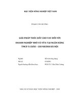 (Luận văn thạc sĩ) giải pháp thúc đẩy cho vay đối với doanh nghiệp nhỏ và vừa tại ngân hàng thương mại cổ phần á châu   chi nhánh hà nội 