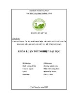 Khoá luận ảnh hưởng của biến đổi khí hậu đến sản xuất lúa trên địa bàn xã lam sơn, huyện na rì, tỉnh bắc kạn 