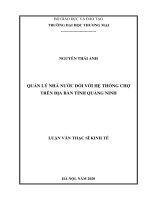 Luận văn thạc sĩ kinh tế quản lý nhà nước đối với hệ thống chợ trên địa bàn tỉnh quảng ninh 