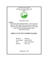 Khoá luận tốt nghiệp Đại học: Ứng dụng công nghệ tin học và máy toàn đạc điện tử thực hiện công tác đo đạc chỉnh lý, bổ sung bản đồ địa chính tờ số 41 tỷ lệ 1:1000 xã Bá Xuyên,