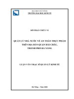 Quản lý nhà nước về an toàn thực phẩm trên địa bàn quận hải châu thành phố đà nẵng 