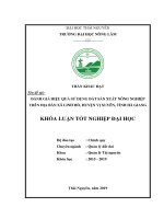 Khoá luận tốt nghiệp Đại học: Đánh giá hiệu quả sử dụng đất sản xuất nông nghiệp trên địa bàn xã Linh Hồ, huyện Vị Xuyên, tỉnh Hà Giang