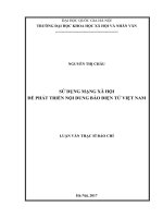Sử dụng mạng xã hội để phát triển nội dung báo điện tử việt nam 