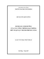 Luận văn thạc sĩ đánh giá ảnh hưởng của các công trình giao thông đến ngập lụt thành phố đà nẵng 
