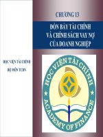 Bài giảng Tài chính doanh nghiệp: Chương 13 - Học viện Tài chính
