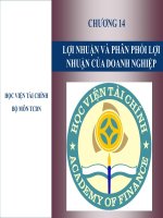 Bài giảng Tài chính doanh nghiệp: Chương 14 - Học viện Tài chính