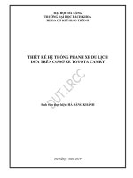 Luận văn thạc sĩ thiết kế hệ thống phanh xe du lịch dựa trên cơ sở xe toyota camry 