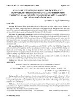 Khảo sát việc sử dụng hợp lý thuốc kiểm soát đường huyết trên bệnh nhân mắc bệnh thận mạn tại phòng khám nội tiết của một bệnh viện hạng một tại thành phố Hồ Chí Minh