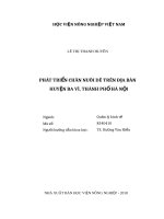 Phát triển chăn nuôi dê trên địa bàn huyện ba vì, thành phố hà nội 