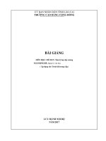 Bài giảng Tâm lý học đại cương (Ngành: Quản lý văn hóa) - Trường CĐ Cộng đồng Lào Cai