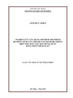 Luận văn thạc sĩ nghiên cứu xây dựng mô hình mô phỏng để phân tích các chế độ vận hành hệ thống điện nhà máy lọc dầu dung quất bằng phần mềm etap 