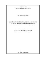 Luận văn thạc sĩ nghiên cứu thiết kế và chế tạo hệ thống an toàn trên xe điện cá nhân 4 bánh 