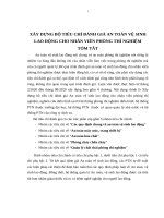 LUẬN văn THẠC sĩ   xây DỰNG bộ TIÊU CHÍ ĐÁNH GIÁ AN TOÀN vệ SINH LAO ĐỘNG CHO NHÂN VIÊN PHÒNG THÍ NGHIỆM