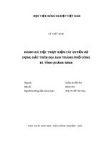 Đánh giá việc thực hiện các quyền sử dụng đất trên địa bàn thành phố uông bí, tỉnh quảng ninh 