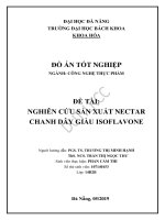 Luận văn thạc sĩ nghiên cứu sản xuất nectar chanh dây giàu isoflavone 