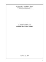 Giáo trình Soạn thảo văn bản - Trường CĐ Cộng đồng Lào Cai