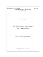 Sàng lọc in silico các chất chủ vận thụ thể dopamin d2  