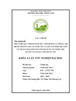 Khoá luận thực hiện quy trình chăm sóc, nuôi dưỡng và phòng trị bệnh cho đàn lợn nái nuôi con và lợn con theo mẹ nuôi tại trang trại sinh thái thanh xuân, xã nghĩa trụ, huyện văn giang, tỉnh hưng yên 