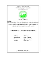 Khoá luận ứng dụng công nghệ tin học và máy toàn đạc điện tử thành lập bản đồ địa chính tờ số 10 tỷ lệ 1 1000 tại xã tứ quận, huyện yên sơn, tỉnh tuyên quang 