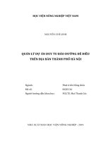 Quản lý dự án duy tu bảo dưỡng đê điều trên địa bàn thành phố hà nội 