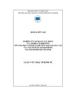 Nghiên Cứu Đánh Giá Tác Động Của Mobile Marketing Lên Thái Độ Và Hành Vi Khi Tiếp Nhận Quảng Cáo