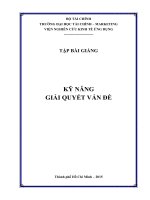 Tập bài giảng kỹ năng giải quyết vấn đề 