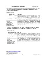 Giáo dục truyền thống yêu nước, cách mạng cho thế hệ trẻ qua một số di tích lịch sử trên địa bàn tỉnh Sóc Trăng