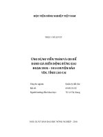 Luận văn thạc sĩ ứng dụng viễn thám và GIS để đánh giá biến động rừng giai đoạn 2005   2014 huyện bảo yên, tỉnh lào cai 