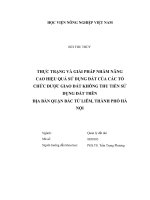 Luận văn thạc sĩ thực trạng và giải pháp nhằm nâng cao hiệu quả sử dụng đất của các tổ chức được giao đất không thu tiền sử dụng đất trên địa bàn quận bắc từ liêm, thành phố hà nội 