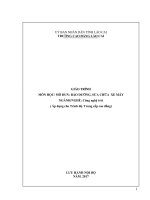 Giáo trình Bảo dưỡng và sửa chữa xe máy (Nghề: Công nghệ ô tô) - Trường CĐ Cộng đồng Lào Cai