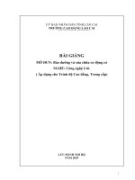 Giáo trình Bảo dưỡng và sửa chữa cơ động cơ (Nghề: Công nghệ ô tô) - Trường CĐ Cộng đồng Lào Cai