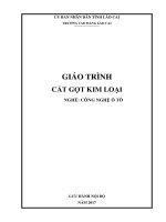 Giáo trình Cắt gọt kim loại (Nghề: Công nghệ ô tô) - Trường CĐ Cộng đồng Lào Cai