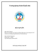 Từ việc nghiên cứu lý luận của triết học Mác Lê nin về quy luật giá trị từ đó liên hệ tới sự vận dụng trong nền kinh tế Việt Nam hiện nay