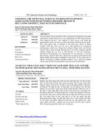 Đánh giá tiềm năng phát triển du lịch sinh thái gắn với khu di tích lịch sử Đền Đuổm, huyện Phú Lương, tỉnh Thái Nguyên