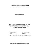 Luận văn thạc sĩ phát triển chăn nuôi lợn thịt bền vững trên địa bàn huyện thuận thành, tỉnh bắc ninh 