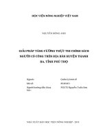 Luận văn thạc sĩ giải pháp tăng cường thực thi chính sách người có công trên địa bàn huyện thanh ba, tỉnh phú thọ 